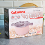 Кастрюля 5,2л Mokko Stella, а/пр литая со стеклянной крышкой