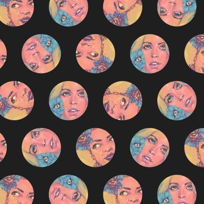 тропики горошек на черном