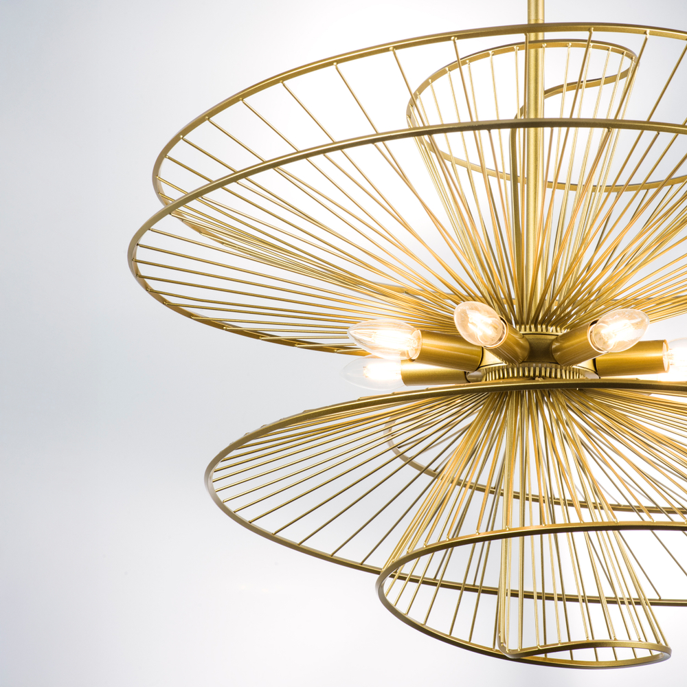 728183 Люстра ZETA 8х40W E14 ЗОЛОТО