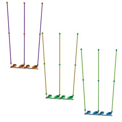 Качели для качания стоя двойные