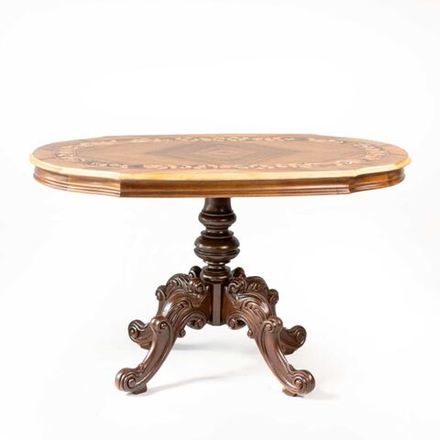 Винтаж: Журнальный стол с инкрустацией