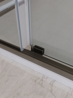 Душевой уголок Cezares LUX-AH-FS-11-110/80-C-GM, 110х80х195, профиль оружейная сталь, стекло прозрачное