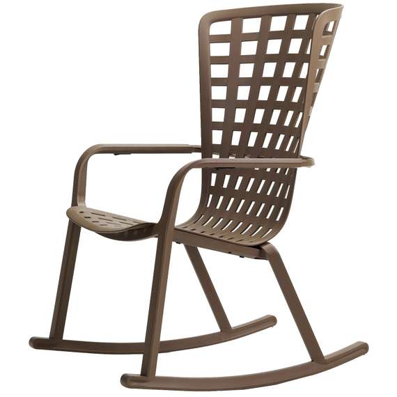 Кресло-качалка Folio темно-коричневое | Nardi | Италия | Купить в Hallberg.ru