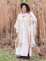 Бохо-накидка из фактурного хлопка (молоко)