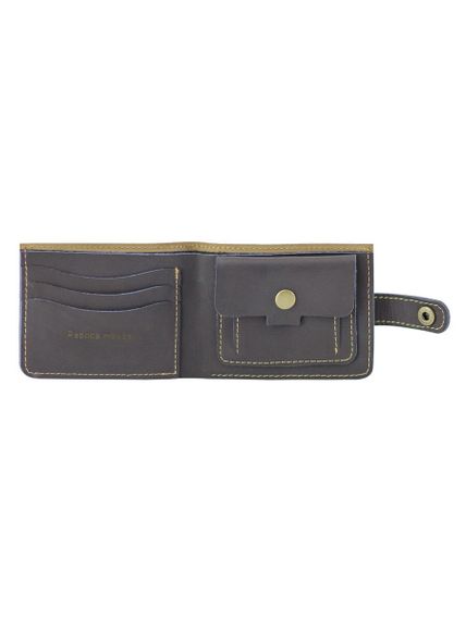 Фото портмоне Всевидящее око синяя кожа, вид внутри без наполнения.