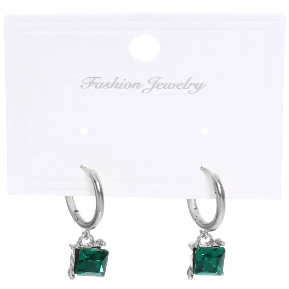 Серьги из гиппоалергенного сплава «ЛАТТИ», глубокий зеленый, цвет серебро и золото, 2,5см