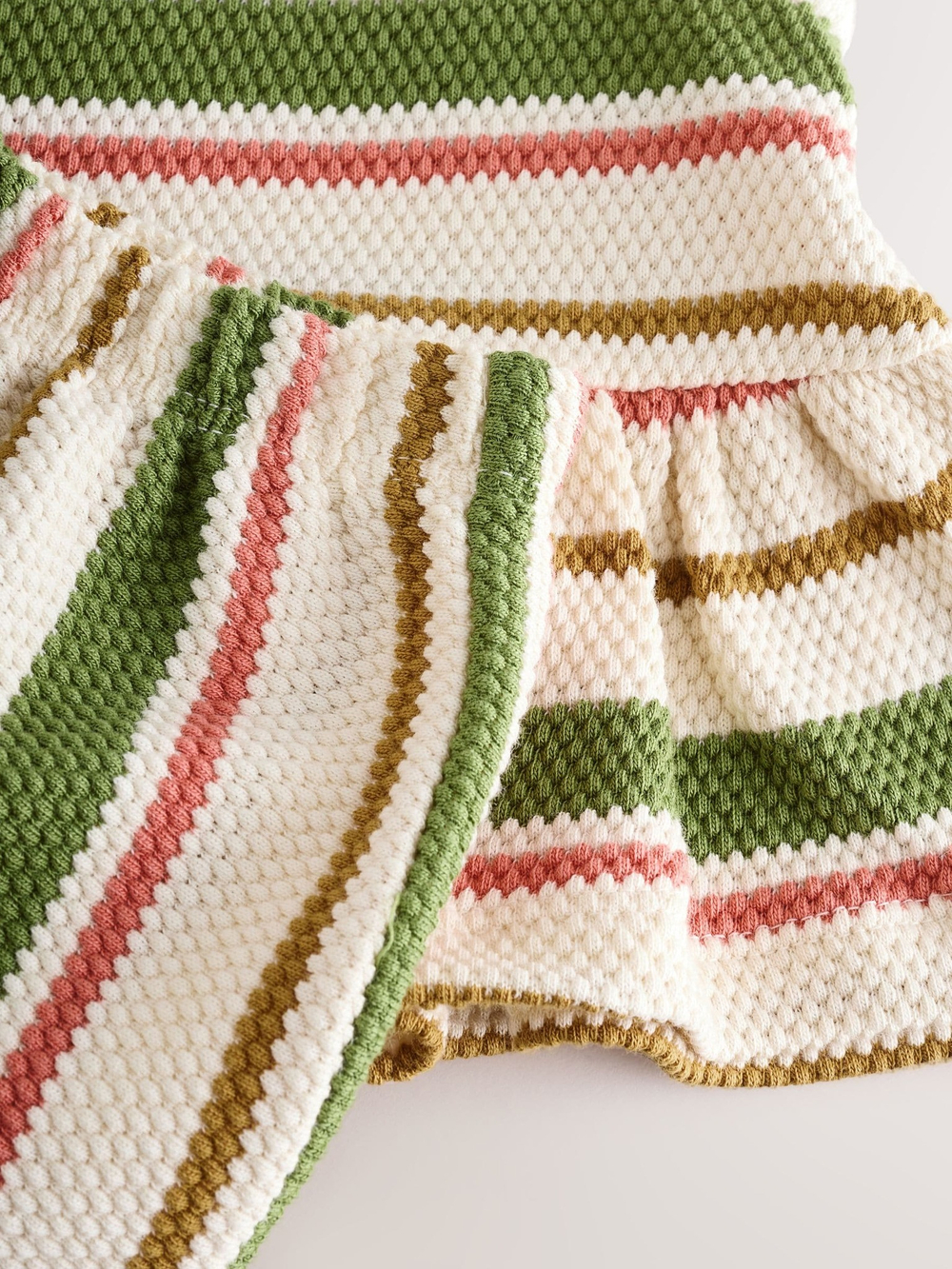 Топ и брюки в комплекте для девочки Next E51-371, Бежевый, Зеленый