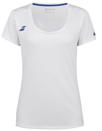Футболка для мальчика теннисная Babolat Play Теннисная кепка Sleeve Top Girl - белый/белый