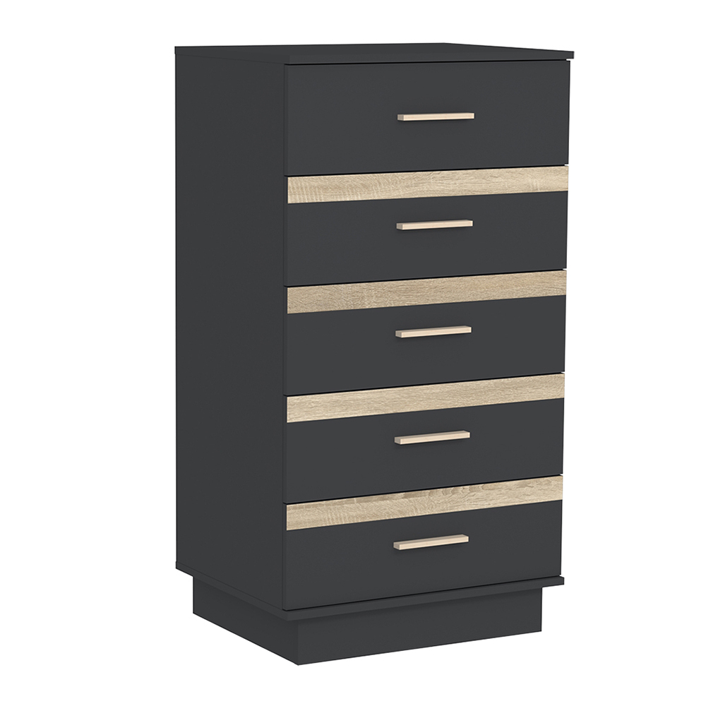 Комод высокий 3 Анона, антрацит