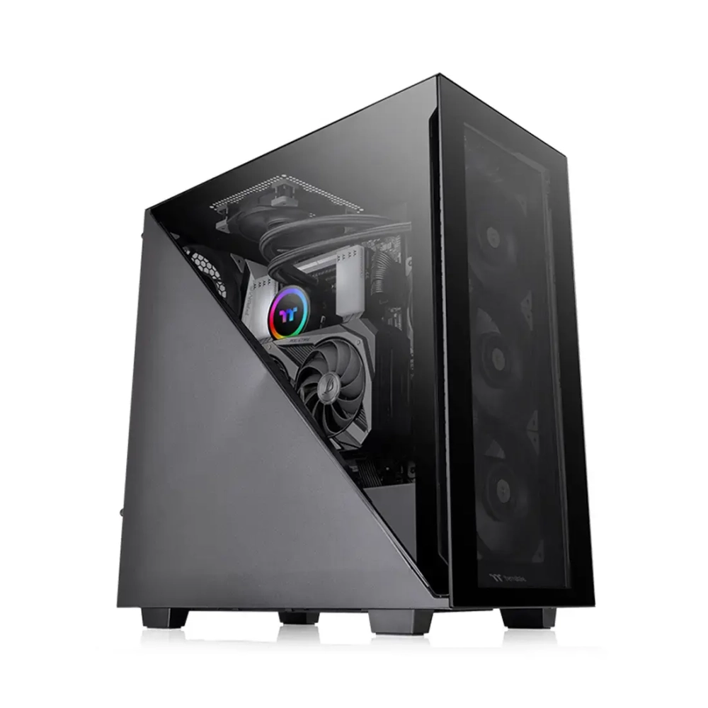 Компьютерный корпус Thermaltake Divider 300 TG, CA-1S2-00M1WN-00, ATX/MicroATX/Mini-ITX, USB 2*3.0 /Без Б/П, Чёрный