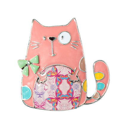 Брошь Shadore Кот бант XZ2299.7 R/S