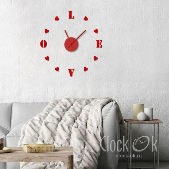 Настенные 3D часы Sweet Love