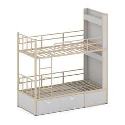 Overnight Кровать 2-х ярусная ON.K2-001 Серый/Металл Капучино 2080*950*2260