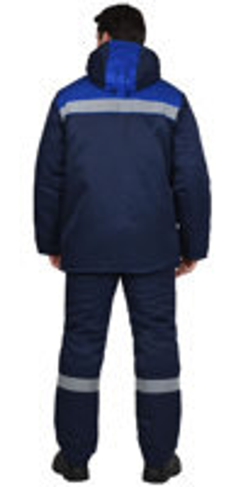 Костюм "Рост-Норд" зимний: куртка брюки, темно-синий с васильковым.Тк.Гретта