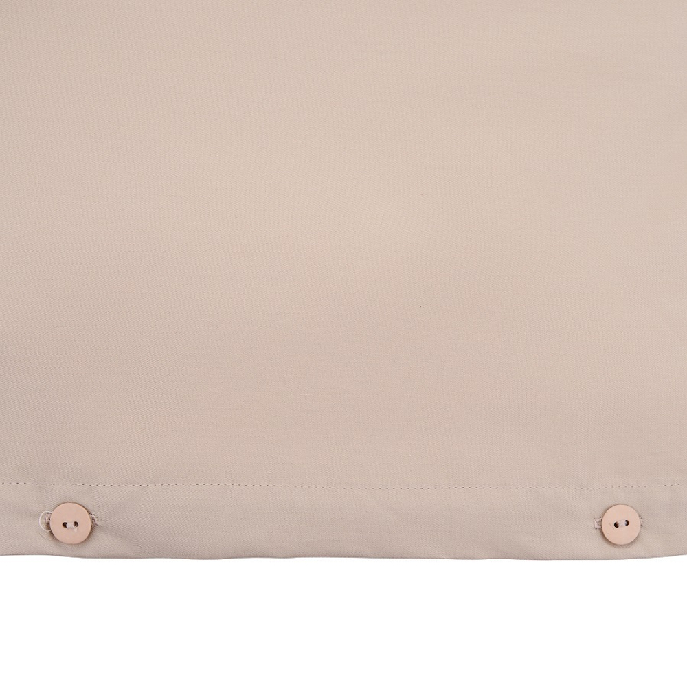 Комплект постельного белья полутораспальный из сатина бежевого цвета из коллекции essential