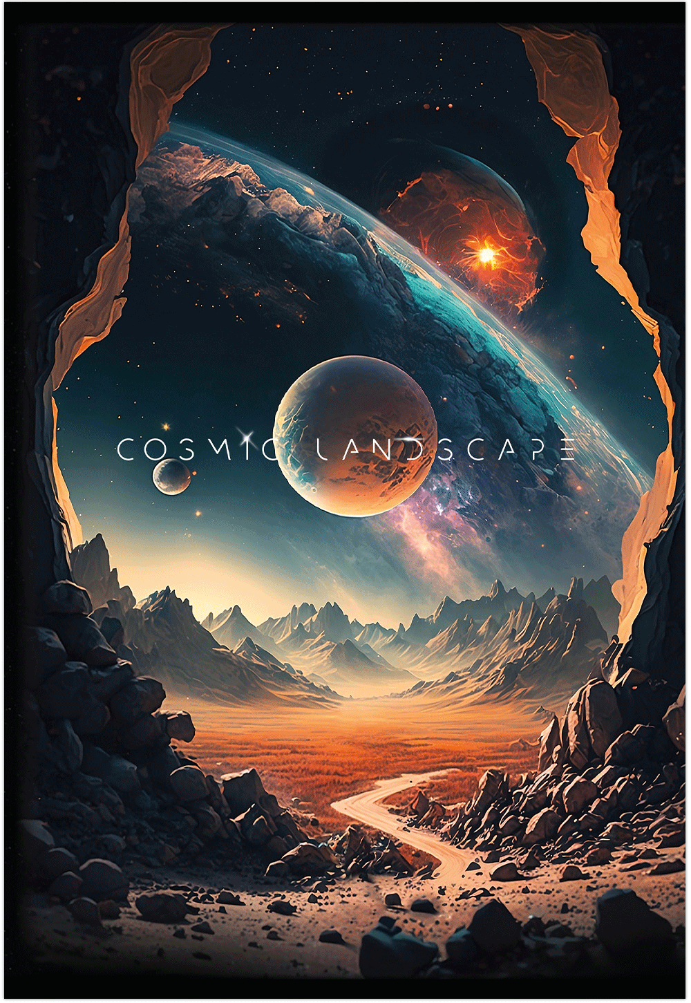 Тетрадь А4 48 листов скрепка COSMIC LANDSCAPE