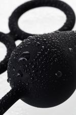 Анальная пробка с эрекционным кольцом Erotist силикон черная 5 см