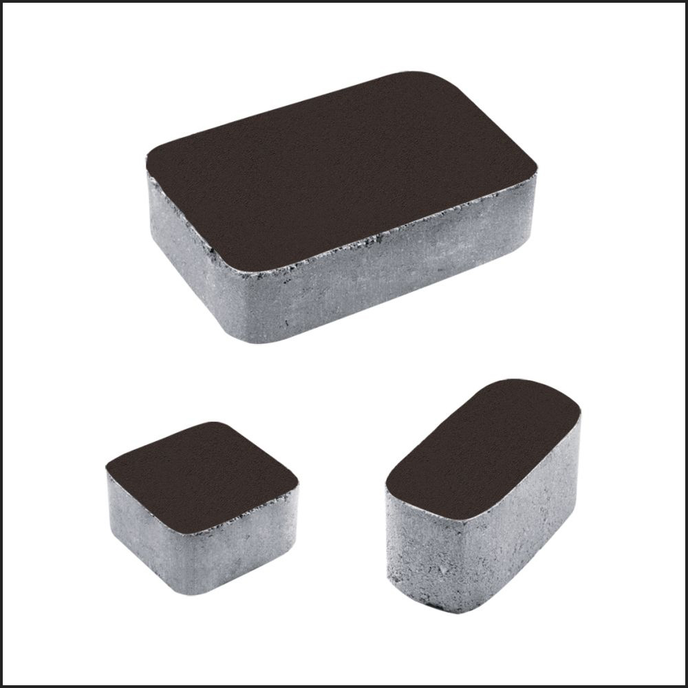 Тротуарная плитка КЛАССИКО гладкий Коричневый, комплект из 3 видов плит Б.1.КО.6