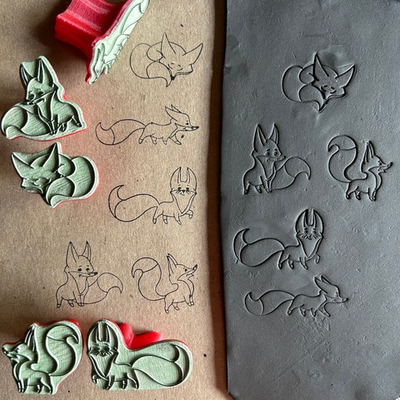 Набор штампов "Лисички"