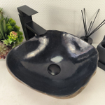 Раковина из речного камня RS-64996 41*37*15 0860