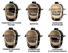 Керамический угольный гриль Monolith Two.55, 43 см, с ножками и столиками, чёрный