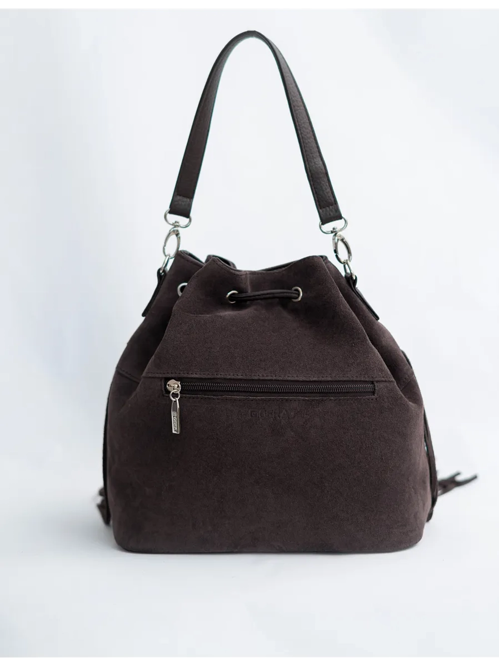 сумка через плечо тоут средняя натуральная замша