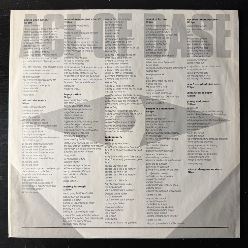 Ace Of Base - Happy Nation (Германия 1992г.)