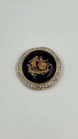 Брошь Limoges с кристаллами