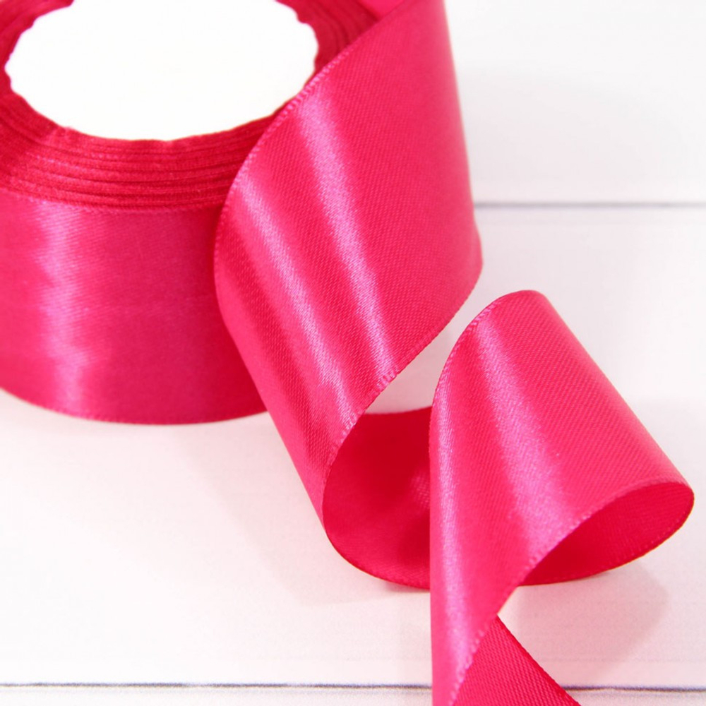 Лента Атласная 5см х 28м Сатин (Красный, Розовый)