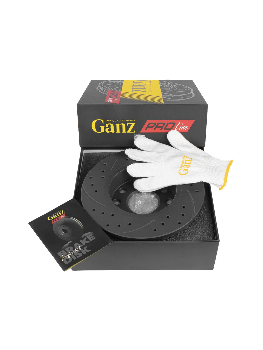 Диск тормозной задний перфорированный PRO-LINE с покрытием комплект AUDI A3/SKODA OCTAVIA/VW GOLFV/JETTA 03- GANZ GIJ06012S