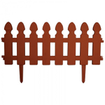 Заборчик декоративный Мегасад Штакетник 49,5х21см, 4 секции, полипропилен, терракот, HD7052
