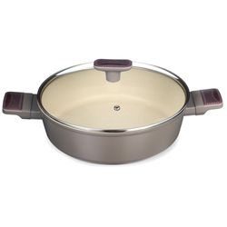 СОТЕЙНИК СО СТЕКЛ. КРЫШКОЙ И АНТИПРИГАРНЫМ ПОКРЫТИЕМ PFLUON MARBLE, 26*7,5 СМ