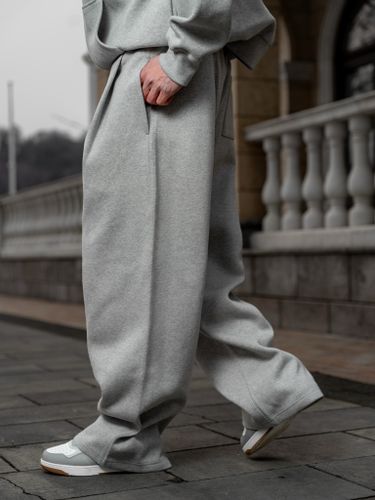 Серые спортивные брюки с защипами Laine