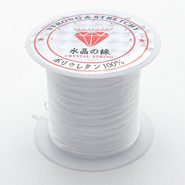 Эластичная нить плоская (резинка) для браслетов, толщина 0,8 мм, цена за катушку 10 м