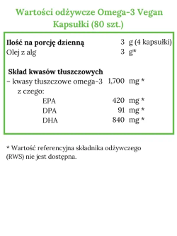 Norsan Omega-3 Vegan Capsules - 80 капсул