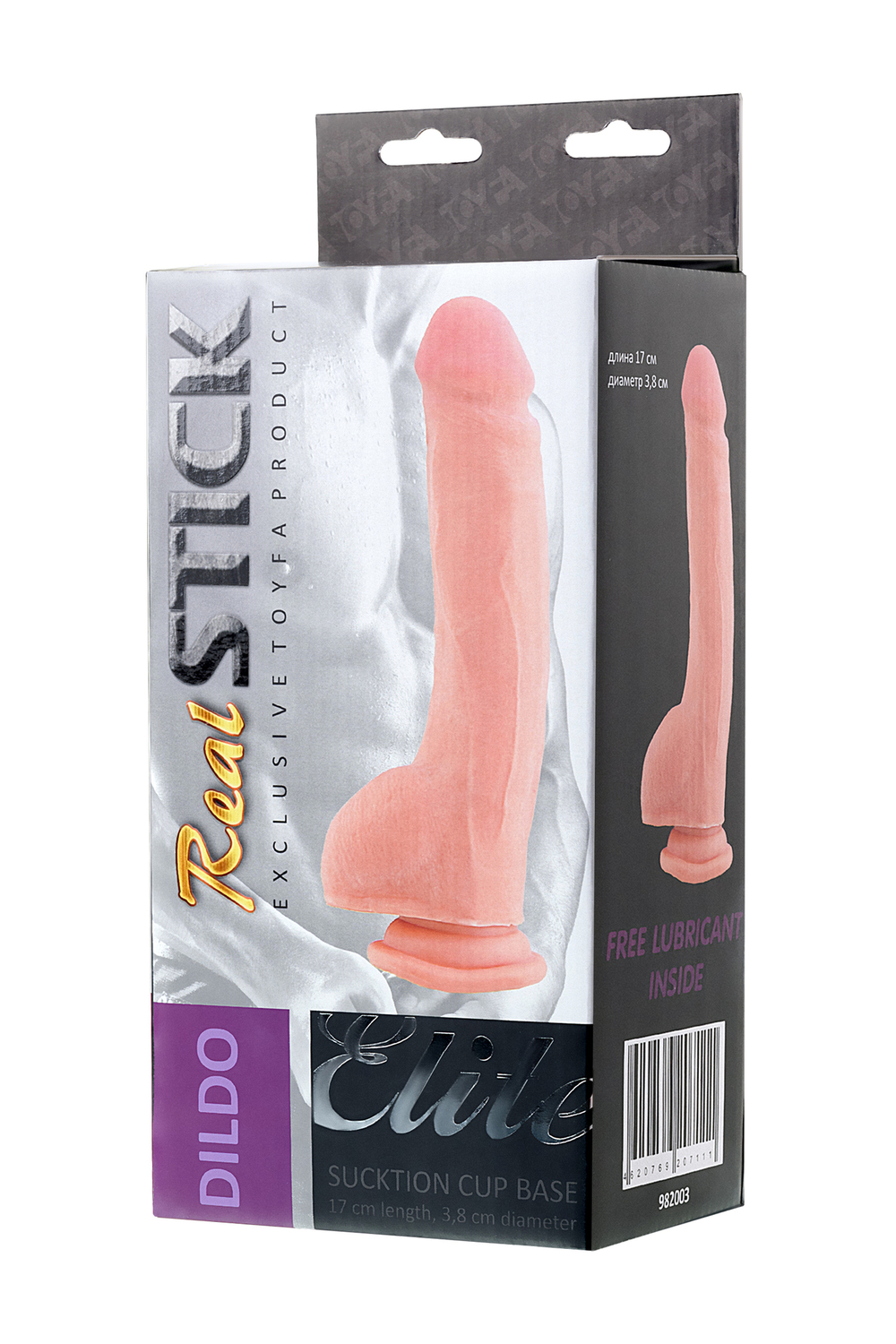 Фаллоимитатор RealStick на присоске телесный 17 см