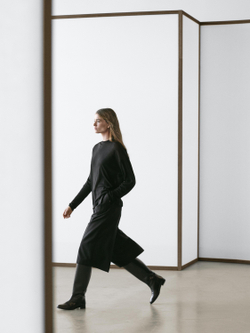 Massimo Dutti Вязаный свитер оверсайз, черный