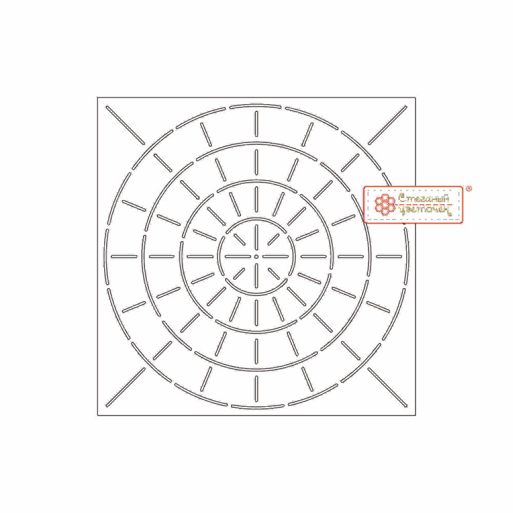 Шаблон для стежки "Мишень" круглая (арт. T39)