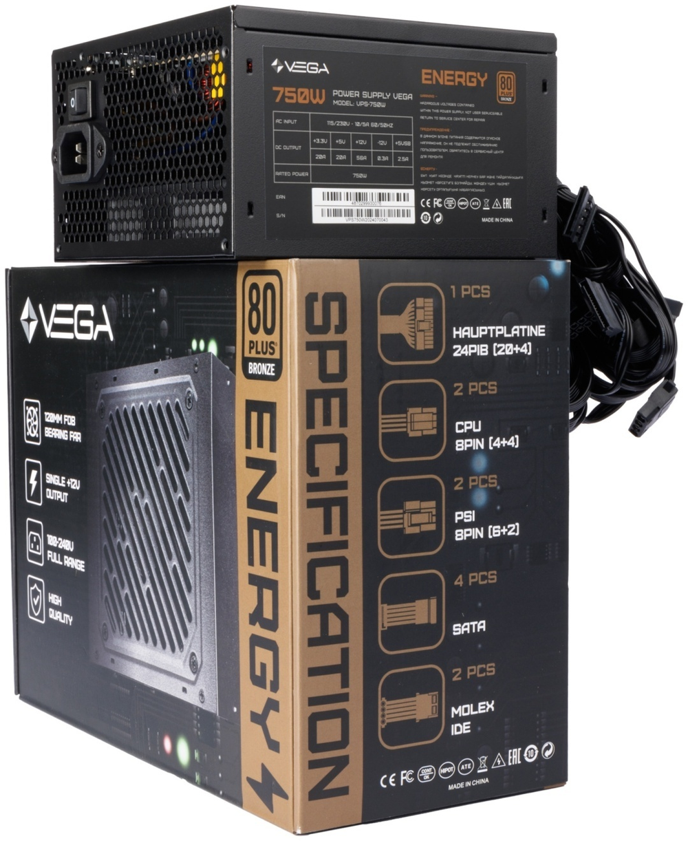 Блок питания VEGA ENERGY VPS-750W 750 Вт