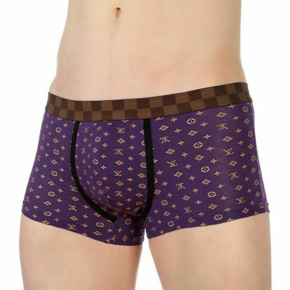 Мужские трусы боксеры фиолетовые Louis Vuitton