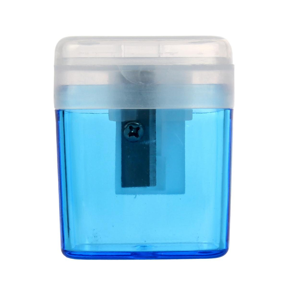 Точилка с контейнером,1отверстие,скрышкой,4*3,8*2,3см,4 цвета микс, D-608B-194