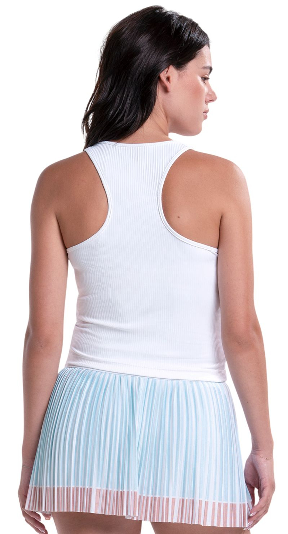 Топ теннисный Lucky in Love Racer Rib Tank - white