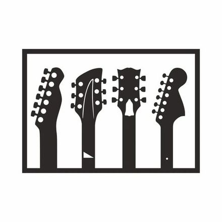 Панно настенное из дерева "Классические электрогитары" 40 х 28 см