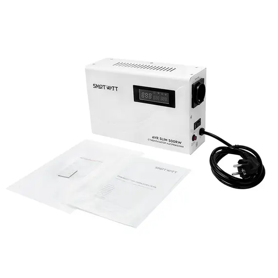 Настенный стабилизатор напряжения 500 Вт SMARTWATT AVR SLIM 500RW