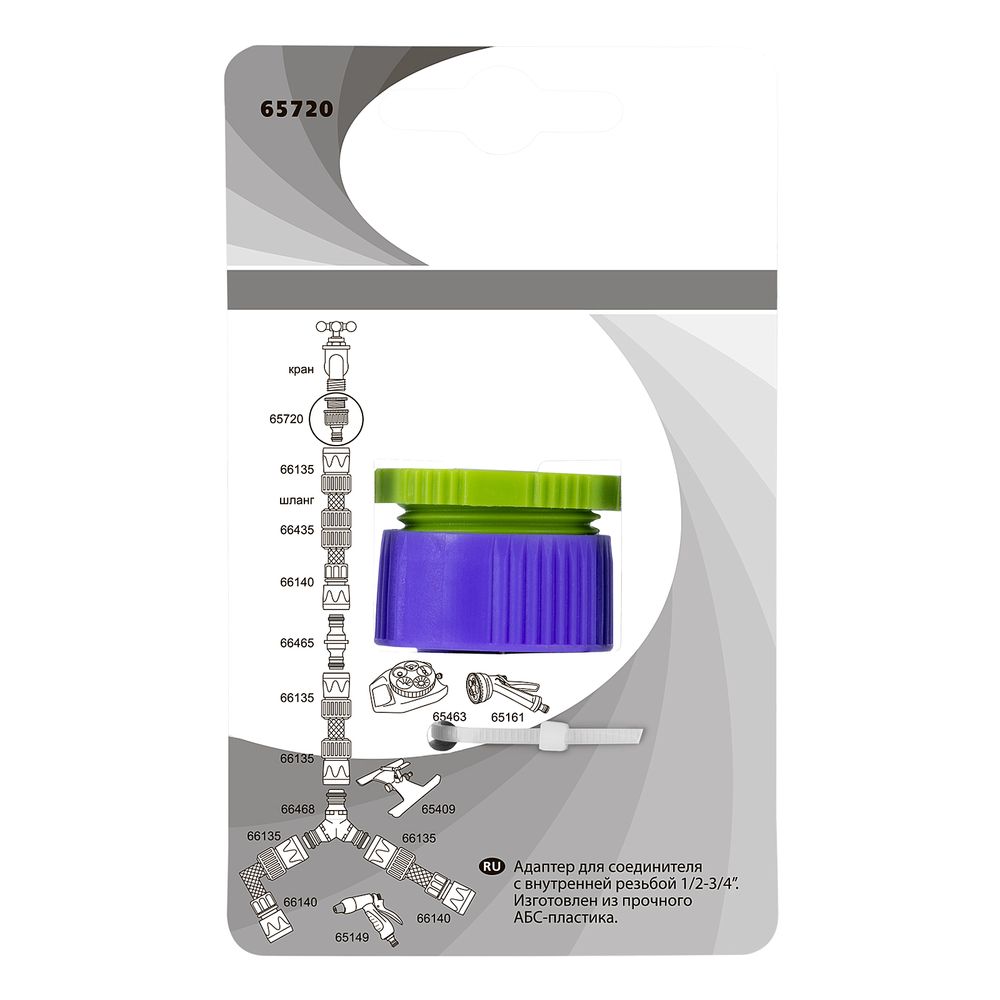 Адаптер пластмассовый, 1/2-3/4, внутренняя резьба Palisad, 65720