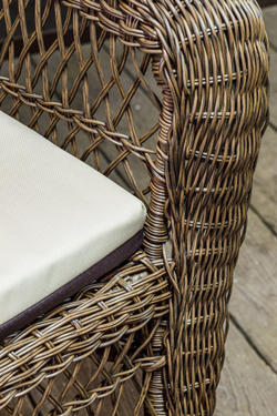 Кресло из искусственного ротанга МЭДИСОН «MEDISON» арт.М00130 brown с подушками на сидение