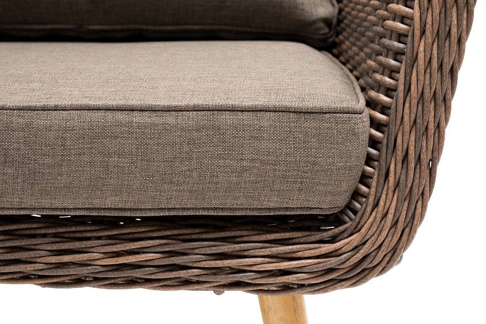 "Прованс" диван из искусственного ротанга трехместный, цвет коричневый