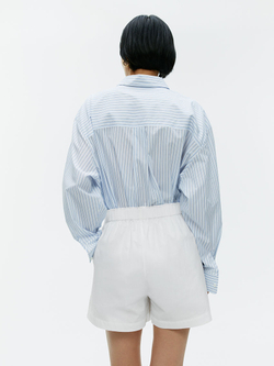 ARKET ХЛОПКОВЫЕ ШОРТЫ, БЕЛЫЙ