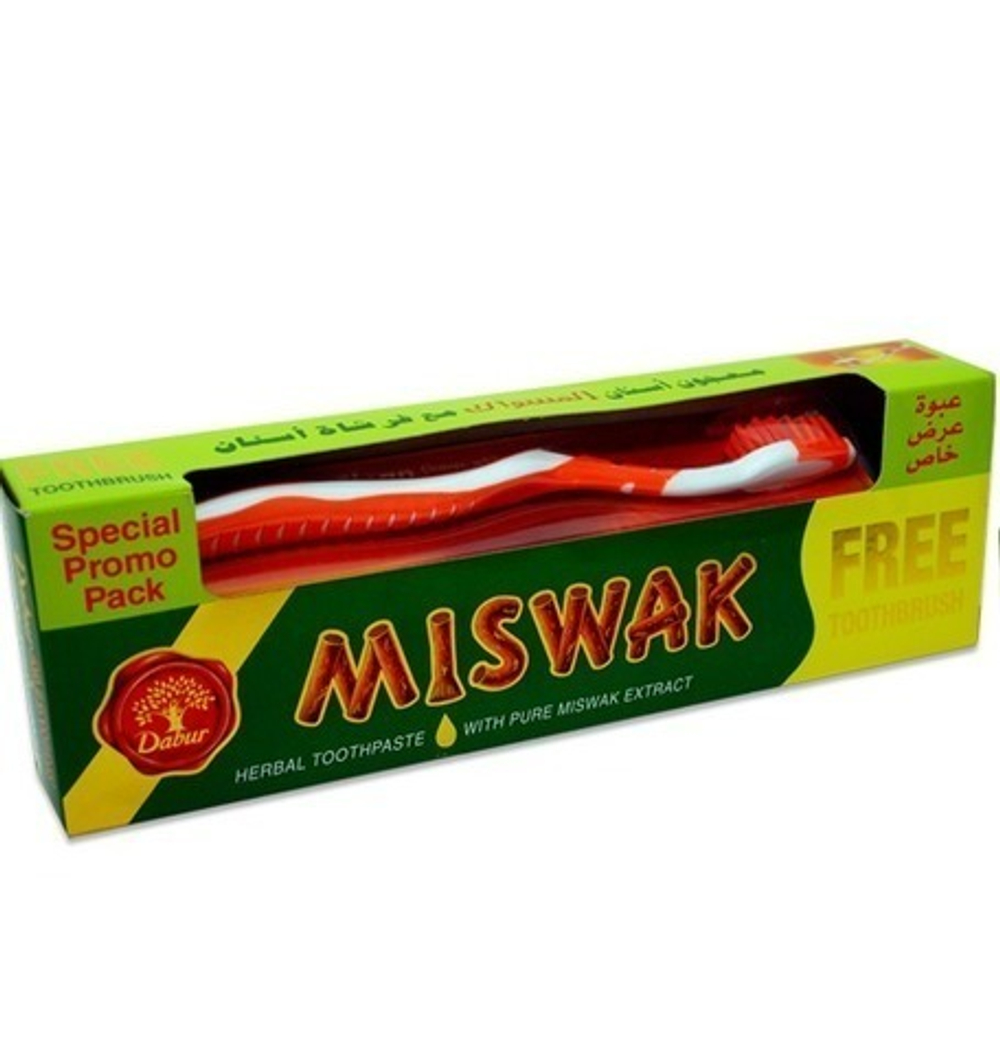 Зубная паста Dabur Herbal Miswak экстракт дерева Аль-Арак + зубная щетка 190 г
