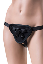 Черные трусики для страпона Master (Цвет: черный)